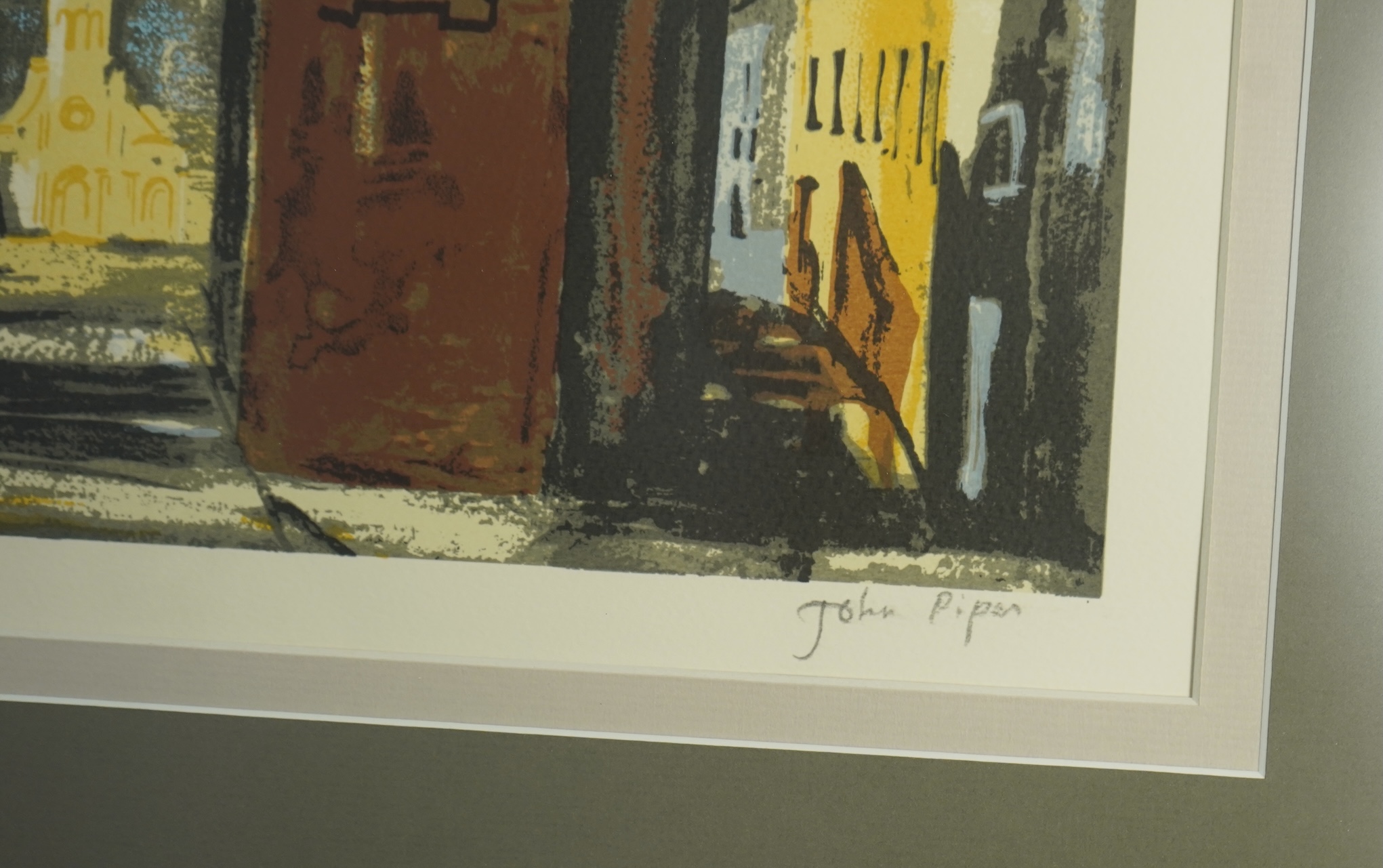 John Piper CH, (1903-1992), 'Street Scene in Don Giovanni'